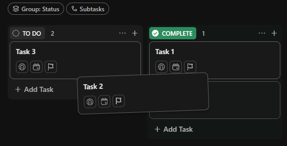 ClickUp Board View | BeProductive